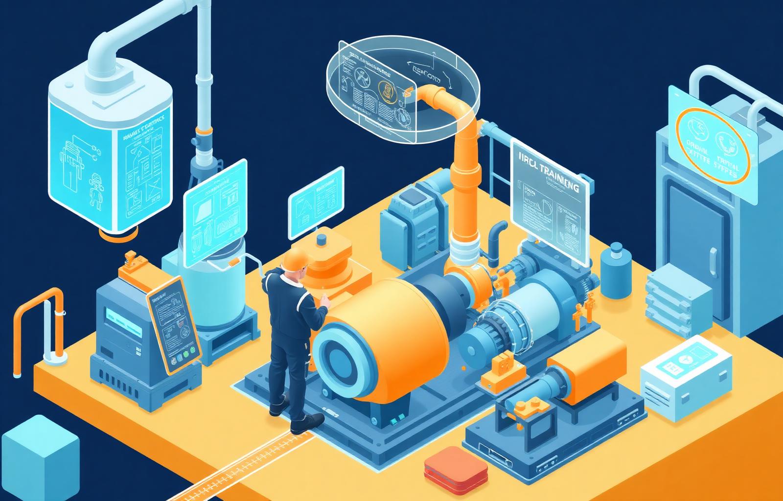 Virtual Training 3D concept